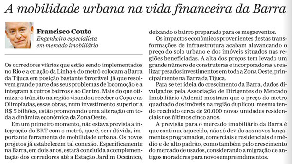 CorretorVIP: A mobilidade Urbana na Vida Financeira da Barra